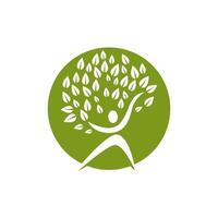 logos de l'écologie des feuilles d'arbre vert vecteur