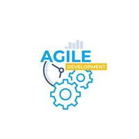 développement logiciel agile, icône vectorielle vecteur