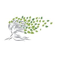 logos de l'écologie des feuilles d'arbre vert vecteur