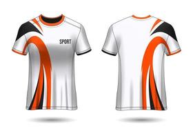 conception de t-shirt sport. maillot de course. vue avant et arrière uniforme. vecteur