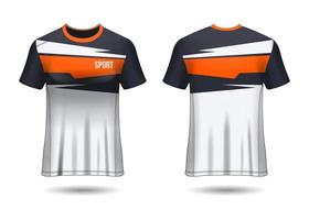 conception de t-shirt sport. maillot de course. vue avant et arrière uniforme. vecteur