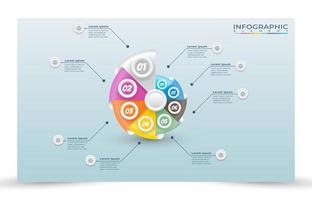 modèle d'infographie de processus de conception de vecteur d'illustration