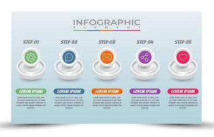 Éléments infographiques de processus de conception de vecteur d'illustration