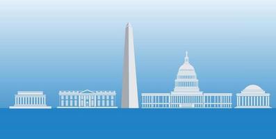 bâtiments emblématiques de Washington DC vecteur