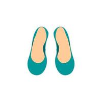 set de couleur de deux paires de chaussures pour femmes sans talons vecteur
