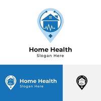 modèle de logo vectoriel maison de santé