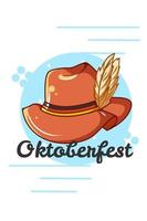 chapeau pour illustration de dessin animé icône oktoberfest vecteur