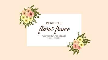 bouquet floral cadre fleurs vintage carte de voeux, mariage, social vecteur