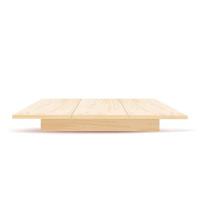 table en bois réaliste avec vue de face isolée sur fond blanc vecteur