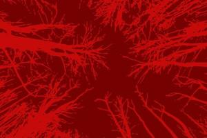 Halloween vacances background.trees rouge sur sombre ciel nocturne fantasmagorique. vecteur