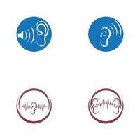 logo et symboles de l'oreille icônes d'applications vectorielles vecteur