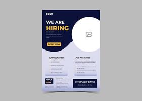 nous embauchons des concepteurs de flyers. modèle de dépliant d'offre d'emploi. poste vacant vecteur