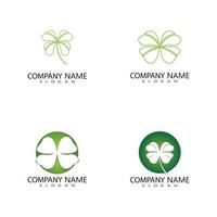conception de vecteur de logo de feuille de trèfle vert,