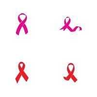 sensibilisation au cancer du sein, modèle vectoriel de logo de ruban