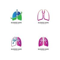 modèle de conception d'illustration vectorielle de logo de poumon vecteur