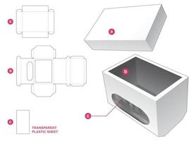 modèle de découpe de boîte d'emballage vecteur