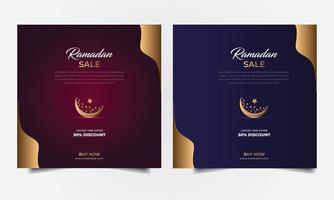 vecteur de publication de médias sociaux du ramadan. fond islamique