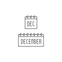 décembre calendrier logo icône vecteur