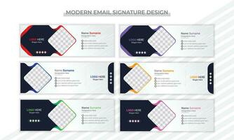 Créatif et entreprise email Signature conception vecteur