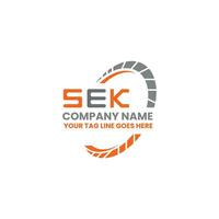 sek lettre logo vecteur conception, sek Facile et moderne logo. sek luxueux alphabet conception