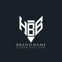 hbb lettre logo. hbb Créatif monogramme initiales lettre logo concept. hbb unique moderne plat abstrait vecteur lettre logo conception.