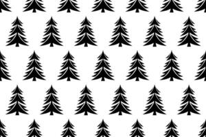 sans couture sapin modèle. noir et blanc Noël des arbres répéter sans couture modèle. vecteur