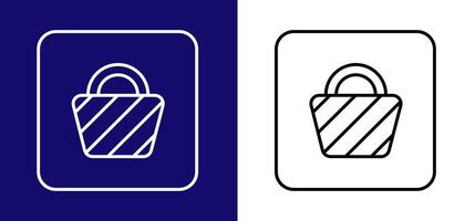 icône avec bagage. disponible dans deux couleurs bleu, blanc et blanc, noir. vecteur
