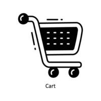 Chariot griffonnage icône conception illustration. commerce électronique et achats symbole sur blanc Contexte eps dix fichier vecteur