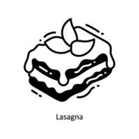 lasagne griffonnage icône conception illustration. nourriture et les boissons symbole sur blanc Contexte eps dix fichier vecteur