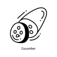 concombre griffonnage icône conception illustration. nourriture et les boissons symbole sur blanc Contexte eps dix fichier vecteur