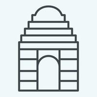 icône porte de Inde. en relation à Inde symbole. ligne style. Facile conception modifiable. Facile illustration vecteur