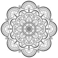 ornement de livre de coloriage mandala vecteur