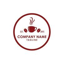 création de logo de café vecteur