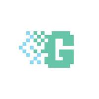 une pixélisé logo avec le lettre g vecteur