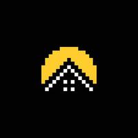 pixel maison logo conception vecteur
