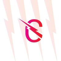 c lettre logo avec le électrique signe, électricité logo, Puissance énergie logo, et icône vecteur