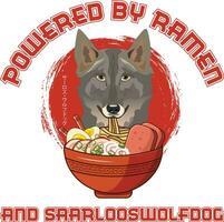 ramen Sushi saarlooswolf chien dessins sont largement employé à travers divers articles. vecteur