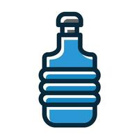 l'eau bouteille vecteur épais ligne rempli foncé couleurs Icônes pour personnel et commercial utiliser.