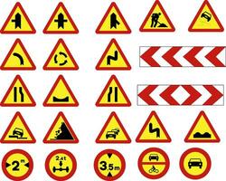 panneaux ou circulation symboles dans construction vecteur