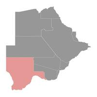 Kgalagadi district carte, administratif division de botswana. vecteur