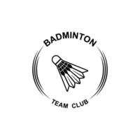 conception de badminton logo vector icon illustration