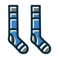 chaussettes vecteur épais ligne rempli foncé couleurs Icônes pour personnel et commercial utiliser.