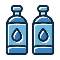 l'eau bouteilles vecteur épais ligne rempli foncé couleurs Icônes pour personnel et commercial utiliser.