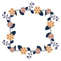 rond Cadre contour couronne avec herbes et fleurs isolé sur blanche. rond Cadre sans couture modèle brosse pour votre affiches, conceptions, salutation cartes, et mariage annonces vecteur