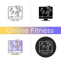 icône d'entraînement de danse en ligne. vecteur