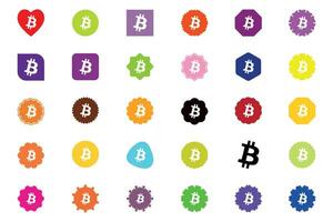 vecteur bitcoin icône signe, crypto monnaie, pièce de monnaie logo, Paiement signe, virtuel électronique signe, l'Internet argent symboles.