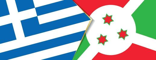 Grèce et burundi drapeaux, deux vecteur drapeaux.