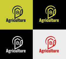 agriculture éléments Couleur variation abstrait icône. moderne logotype, affaires modèle. vecteur