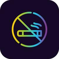 conception d'icône créative zone fumeur vecteur