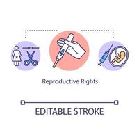 icône de concept de droits reproductifs vecteur